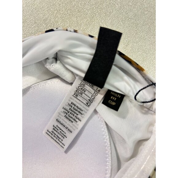 Nip Tuck Rhonda Leopard Animal Print One Shoulder One Piece Swimsuit 10 NWT - Picture 5 of 5